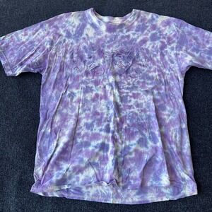 Vintage Rolling Stones Shirt Mens XL Purple Tie Dye No Security Tour Band 90s